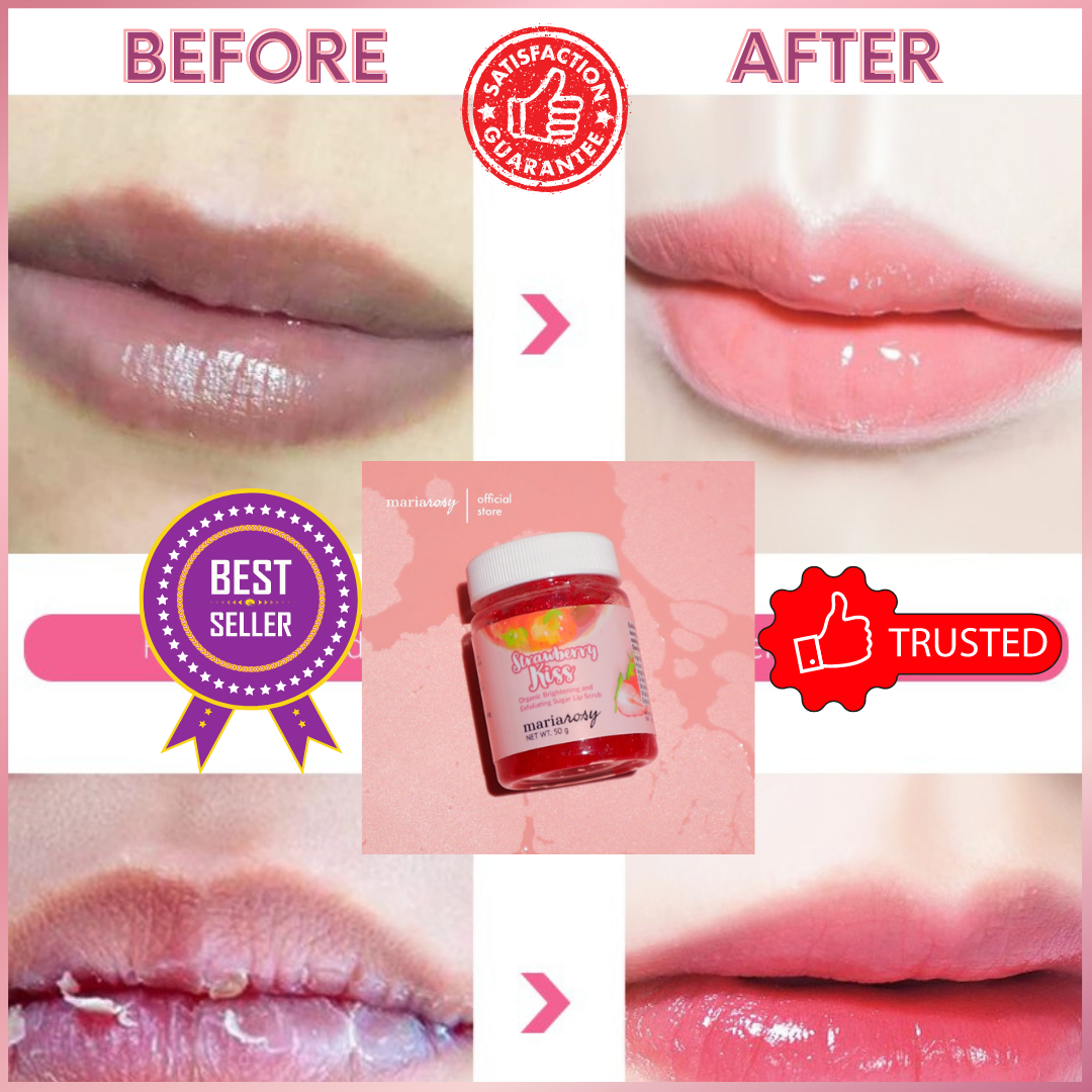 lip therapy. Strawberry Kiss Brightening& Exfoliating Lip Scrub 50