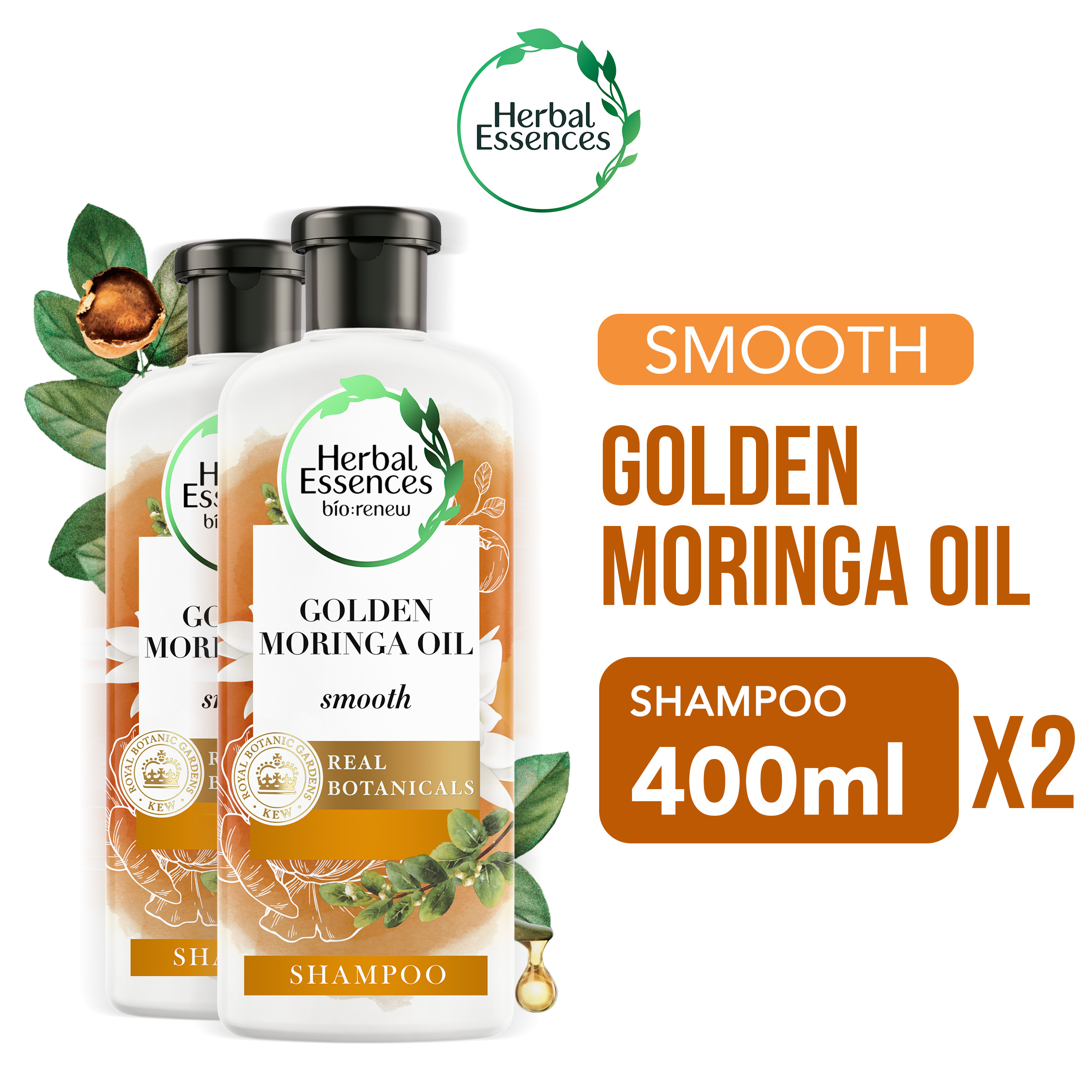 Herbal Essences Golden Moringa Oil Shampoo 400ml (2 pieces