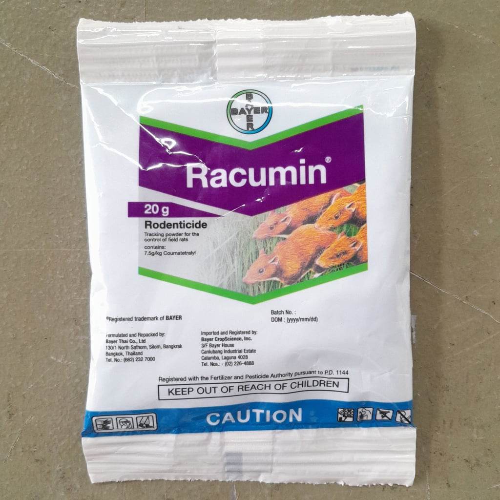 RACUMIN (20 GRAMS) RODENTICIDE / RAT POISON / RAT KILLER by BAYER
