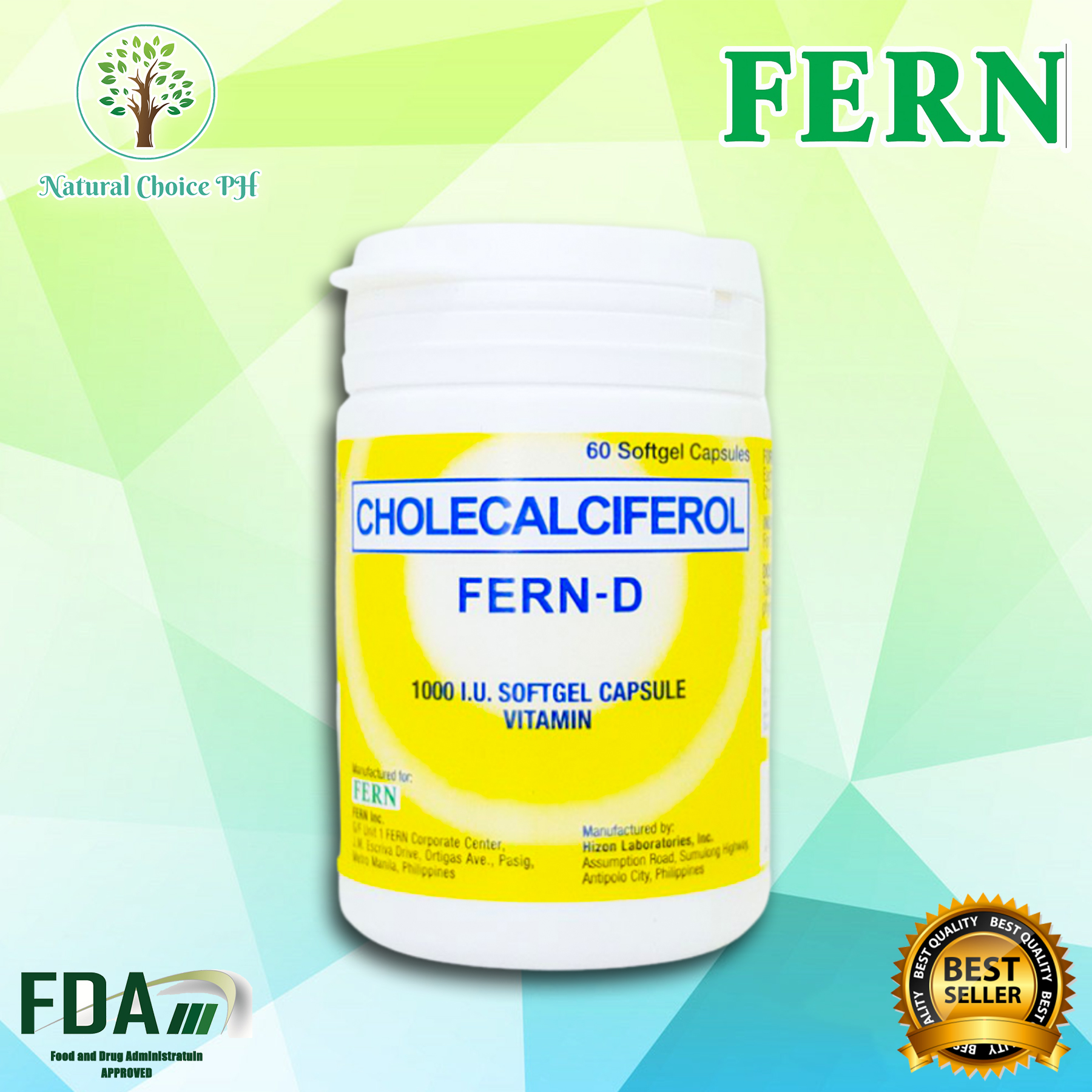 ORIGINAL FERN D VITAMIN D SUPPLEMENT (60 Softgel Capsules) | Lazada PH