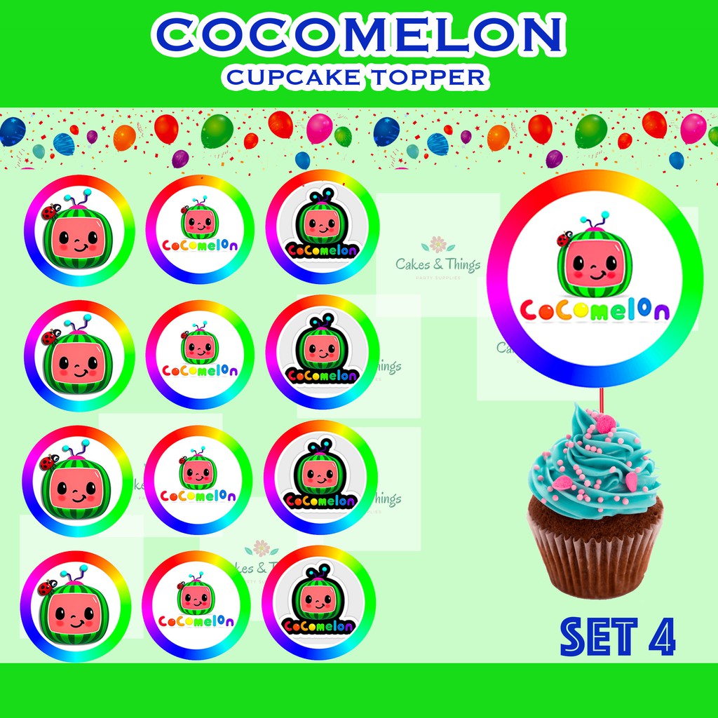 COCOMELON Cupcake/Dessert Topper 30 PCSHF2 | Lazada PH