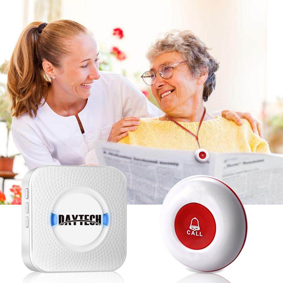Daytech Caregiver Pagers Wireless Emergency Smart Call Button For Elderly Senior Patient