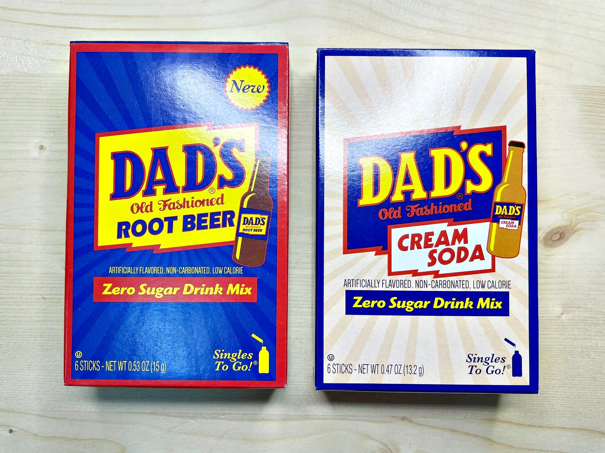Dad's Old Fashioned Root Beer or Cream Soda zero sugar drink mix