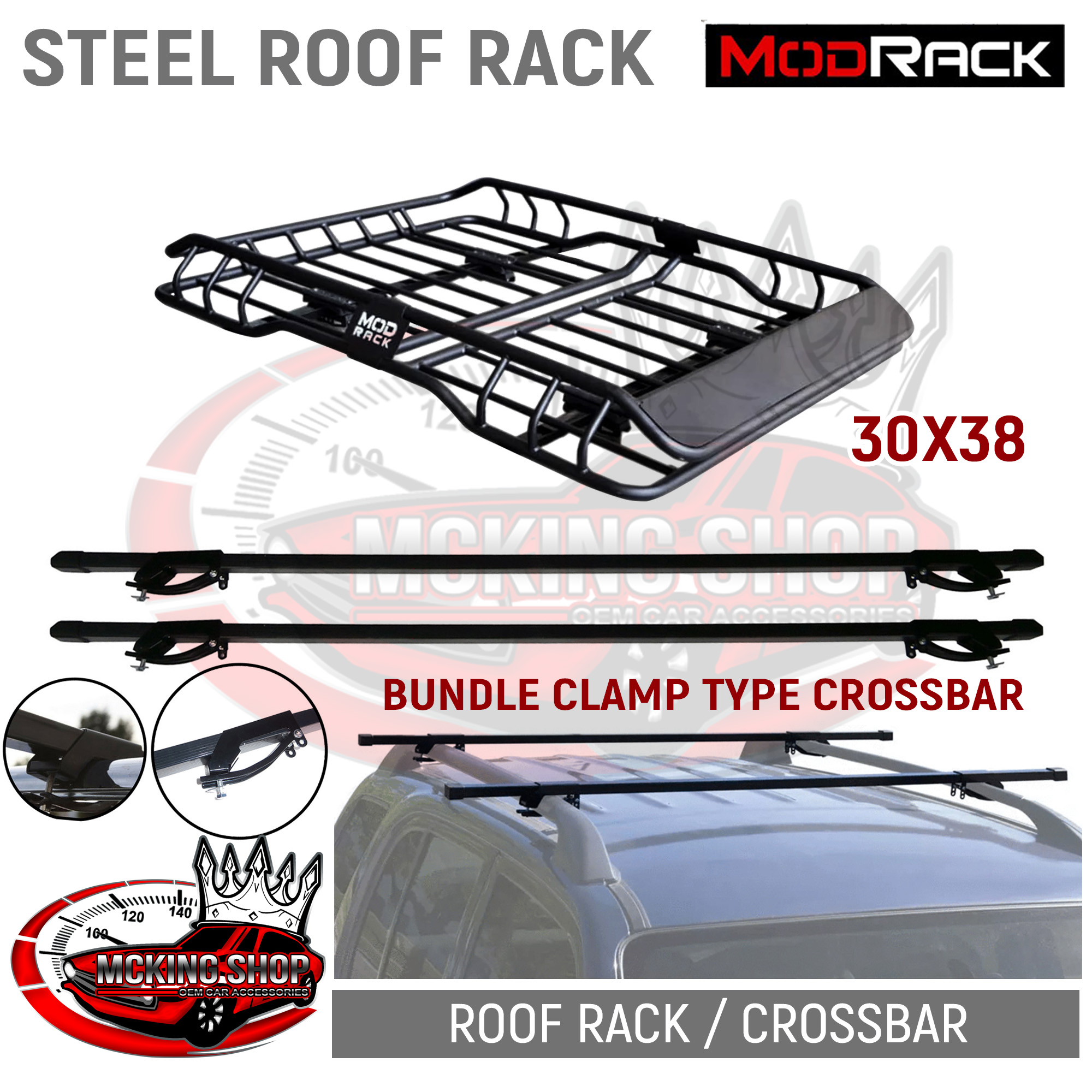 Clamp style roof rack sale