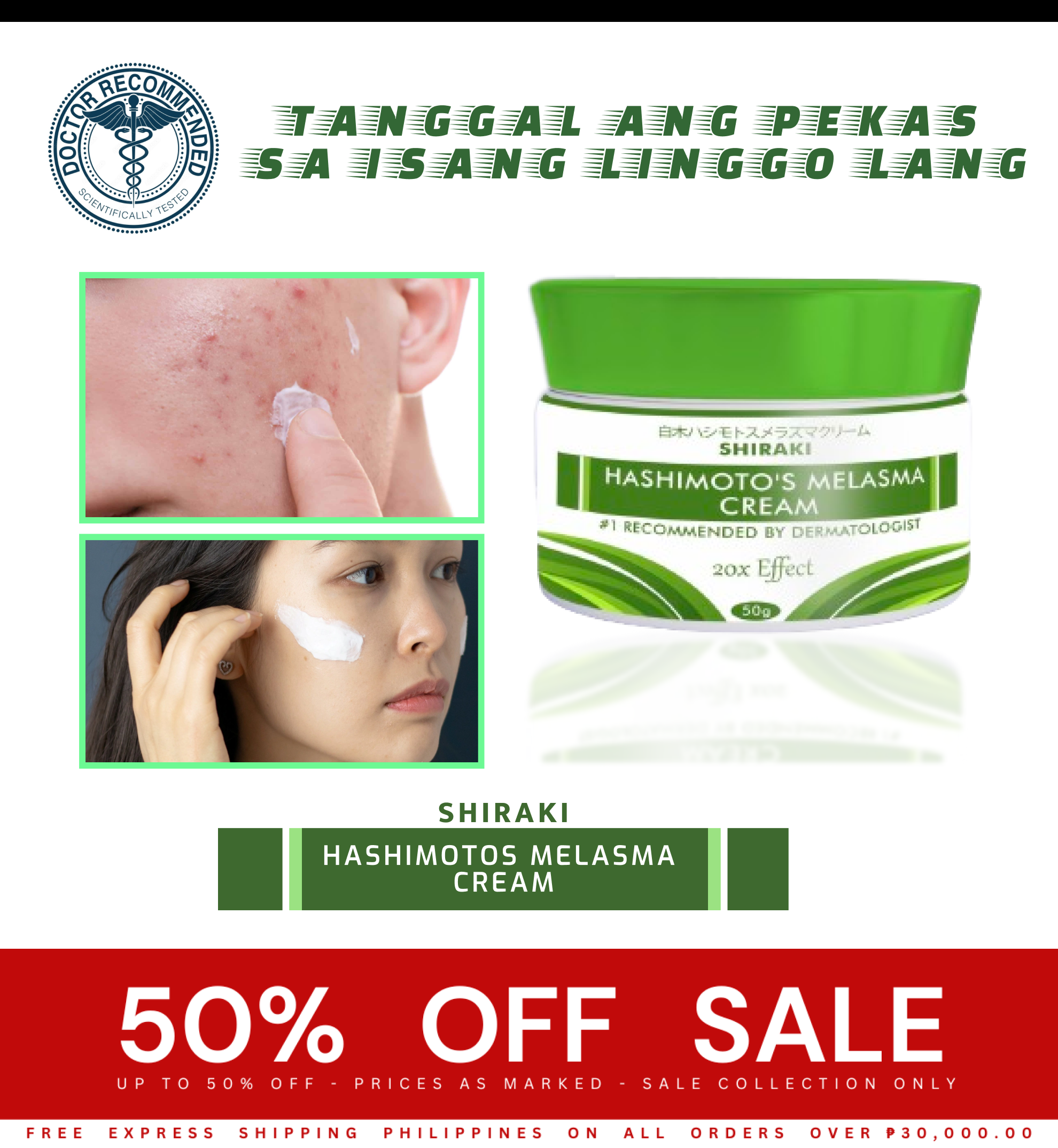 BEST SELLER EFFECTIVE SHIRAKI Melasma Cream Original Pekas Remover