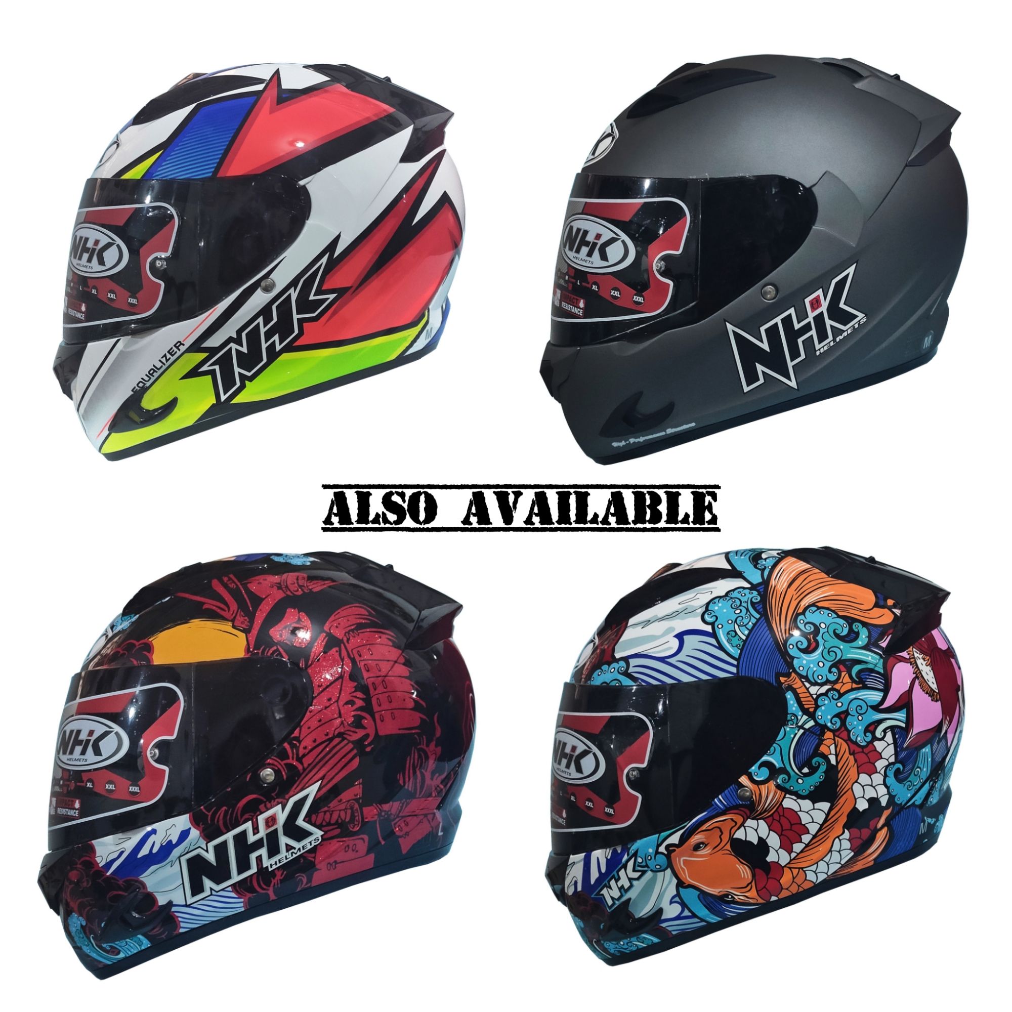 Nhk Race Pro Samurai Black Metallic Glossy Full Face Helmet Lazada Ph
