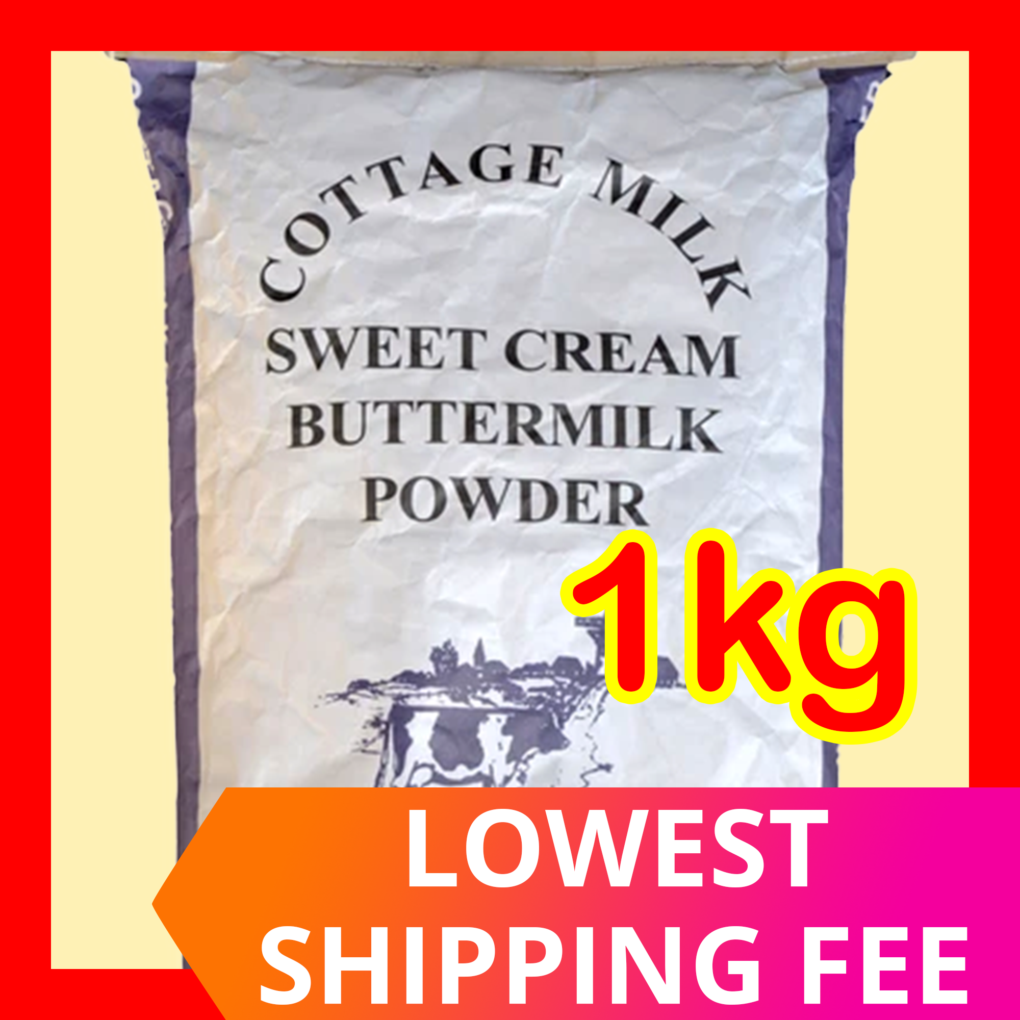 1kg Cottage Milk Sweet Cream BUTTERMILK POWDER for Baking Cooking