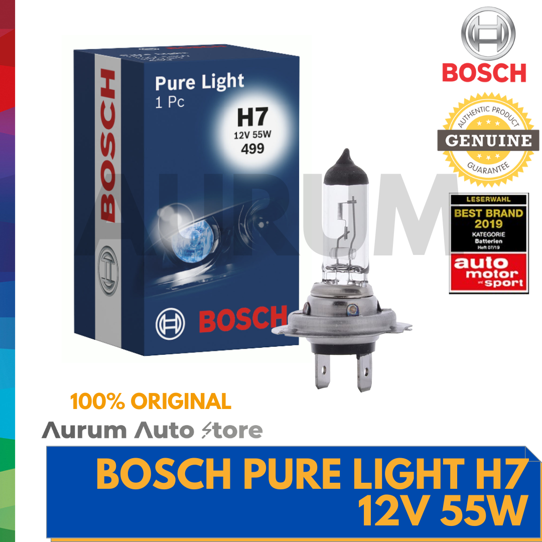 Bosch H7 (477) Pure Light headlight bulbs - 12 V 55 W 1pc