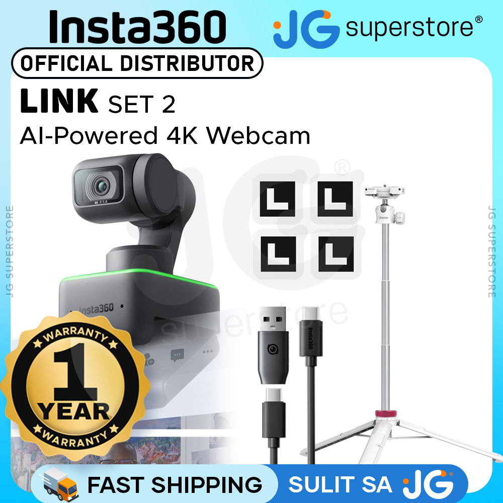 Insta360 Link UHD 4K AI Webcam With AI Tracking, 1/2" Sensor, Privacy ...