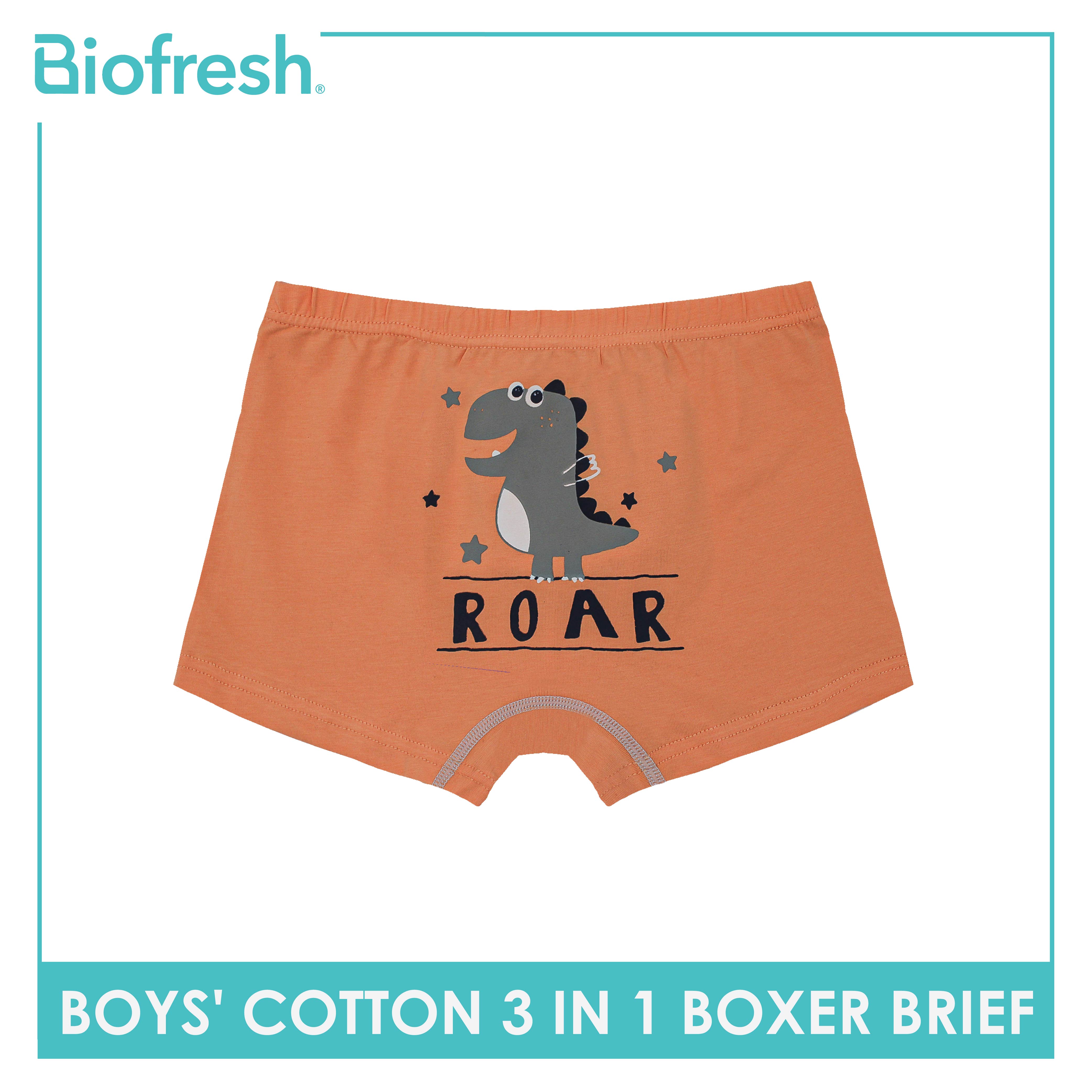 Biofresh Boys' Antimicrobial Seamless Boxer Brief 3 pieces in a pack  UCBBG16