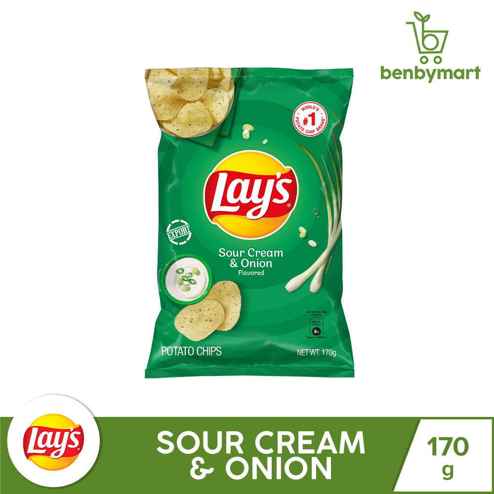 Lay's Sour Cream & Onion Potato Chips 170g Lazada PH