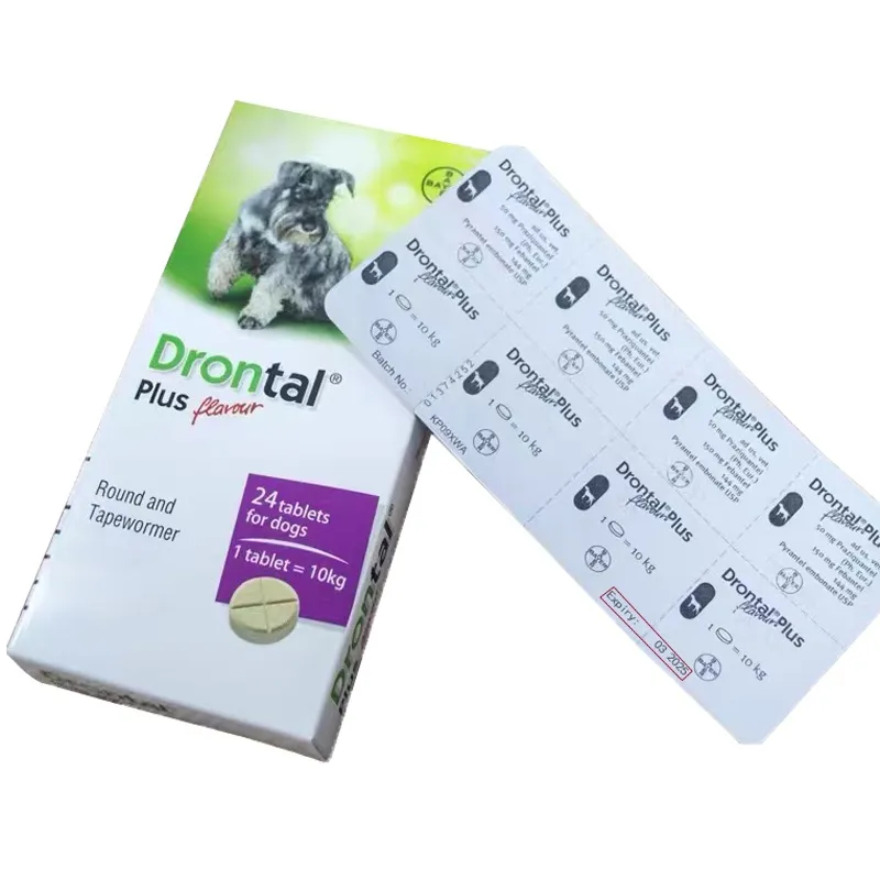 Drontal Plus 1Pcs Tasty Deworming Tablet Dog Cat Dewormer Tapeworms