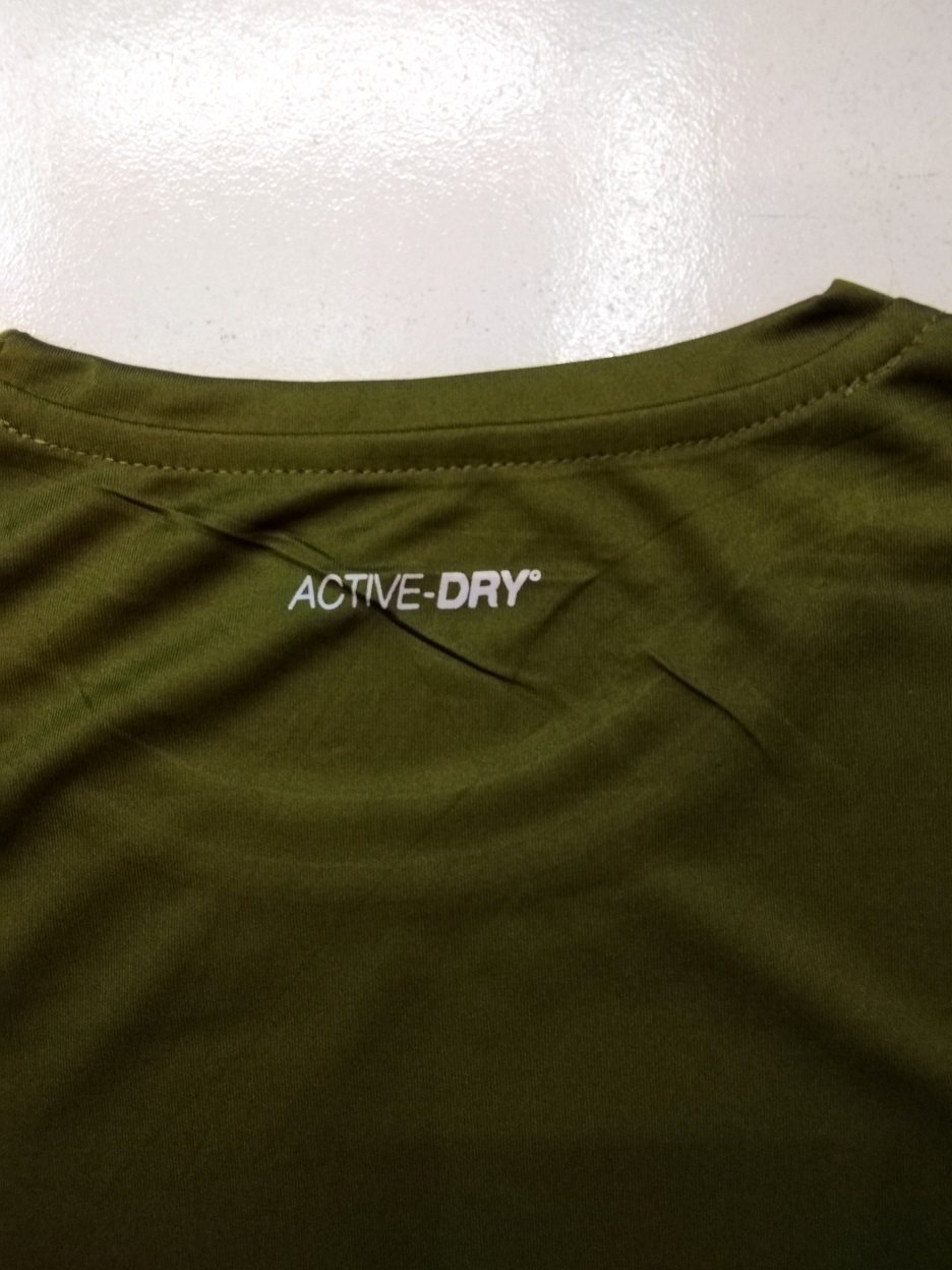 Active-Dry Fatigue/Army Green (Large/Adult) Dry-Fit T-Shirt for Unisex