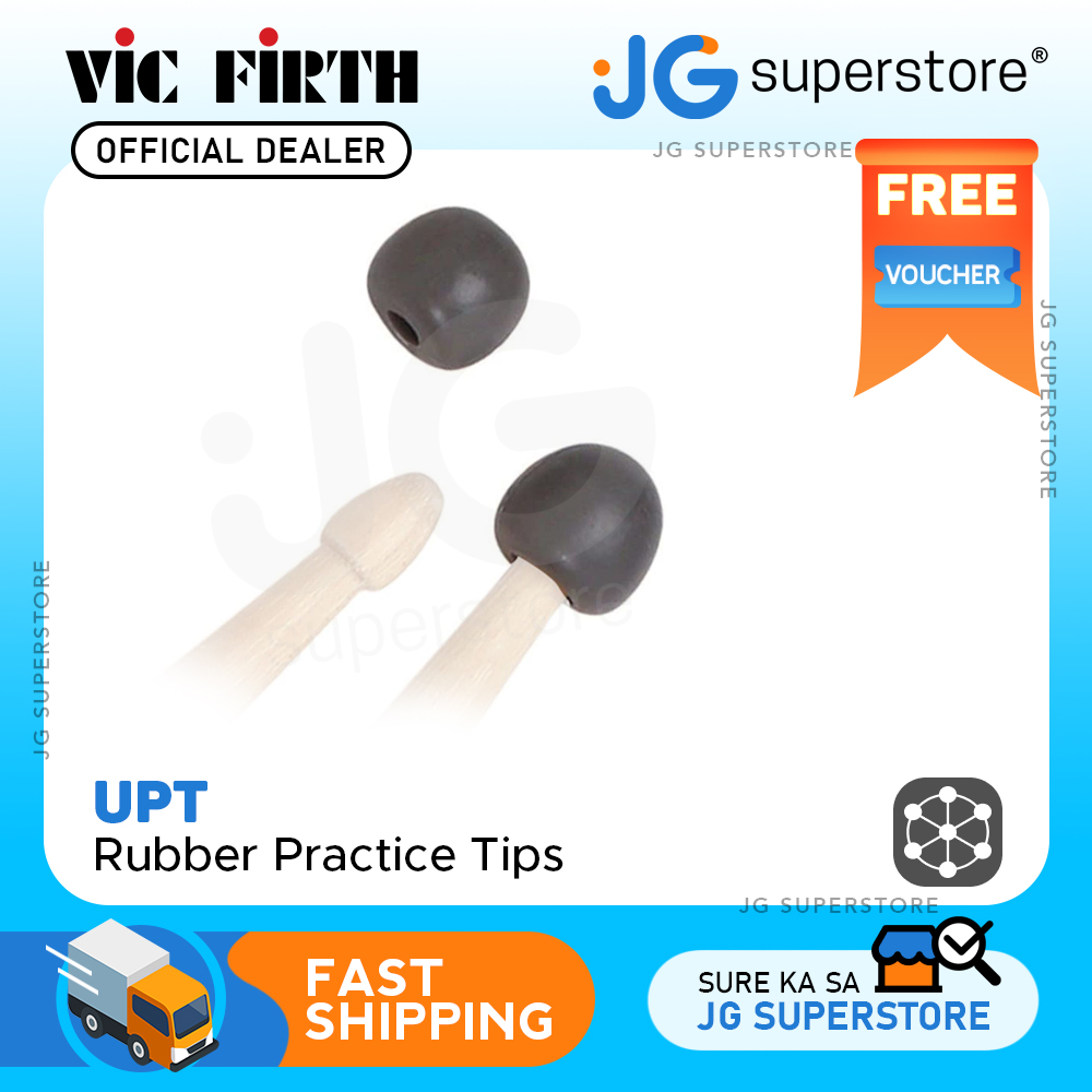 Vic Firth Universal Rubber Practice Tips Drum Accessory for Drumsticks