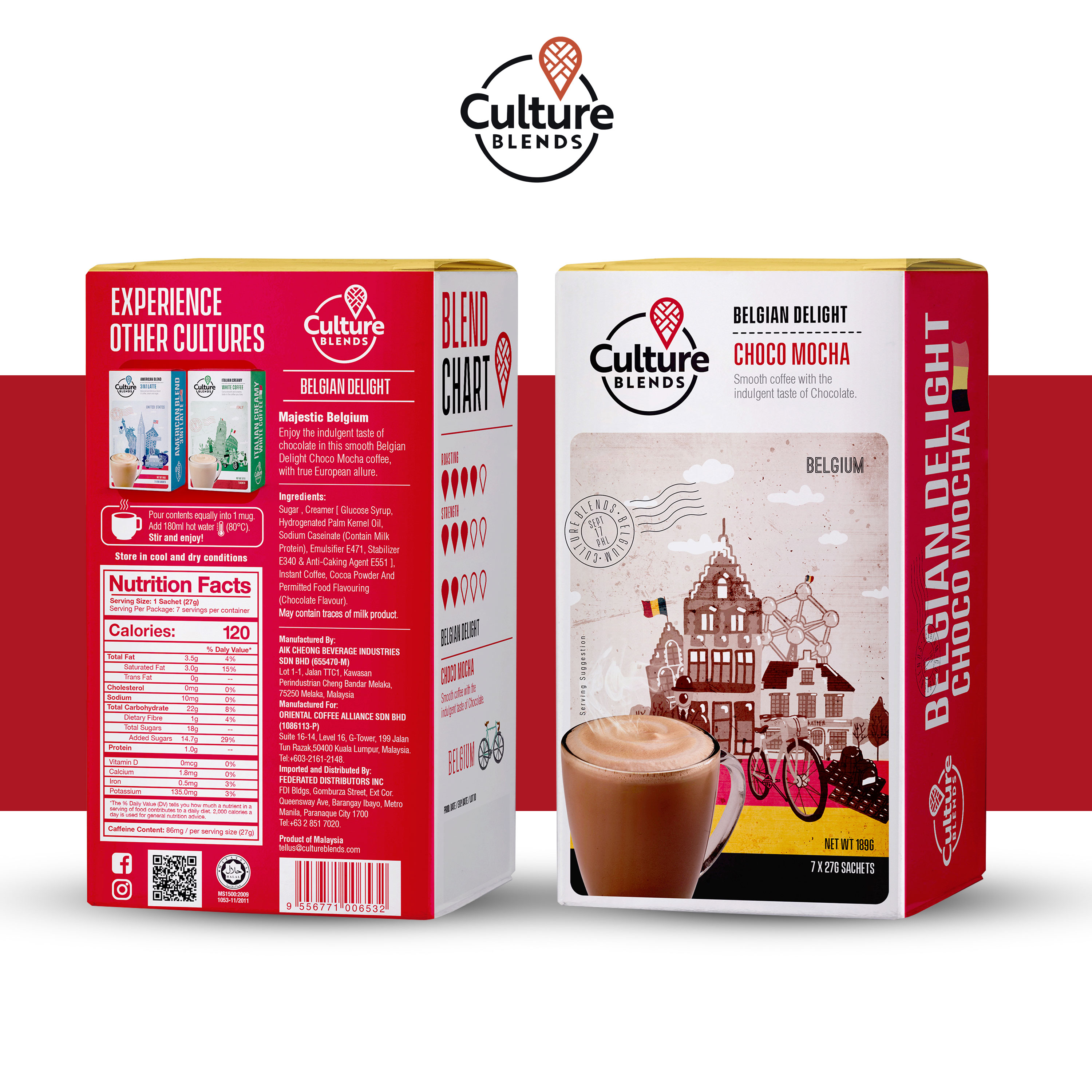 CULTURE BLENDS American Blend 3 in 1 Latte 30 x 20g sachet – Federated  Distributors, Inc.