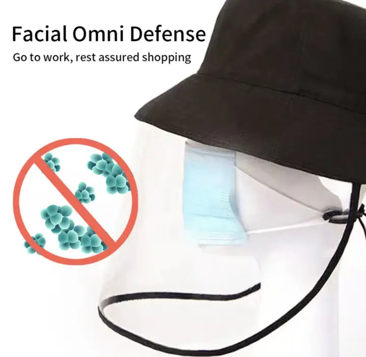 Protective Hat Against Virus And Dust With Transparent Face Shield Cover For Men And Women Lazada Ph