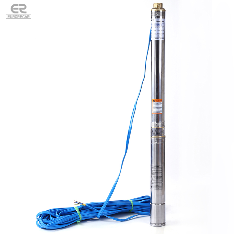 EURORECAR 3Inch 1HP Submersible Pump 220V 60Hz Electric High Lift