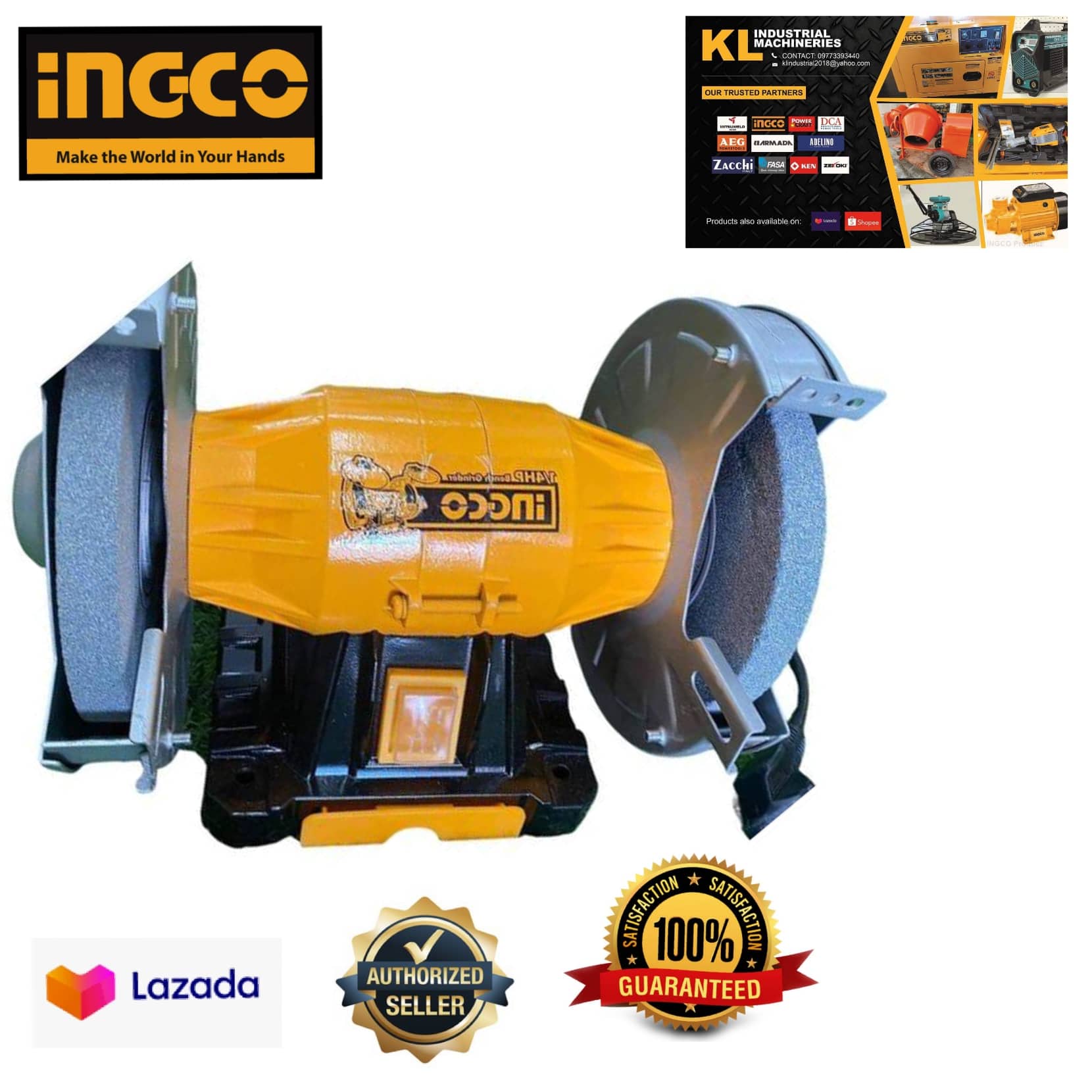 INGCO BENCH GRINDER 1/4HP Lazada PH