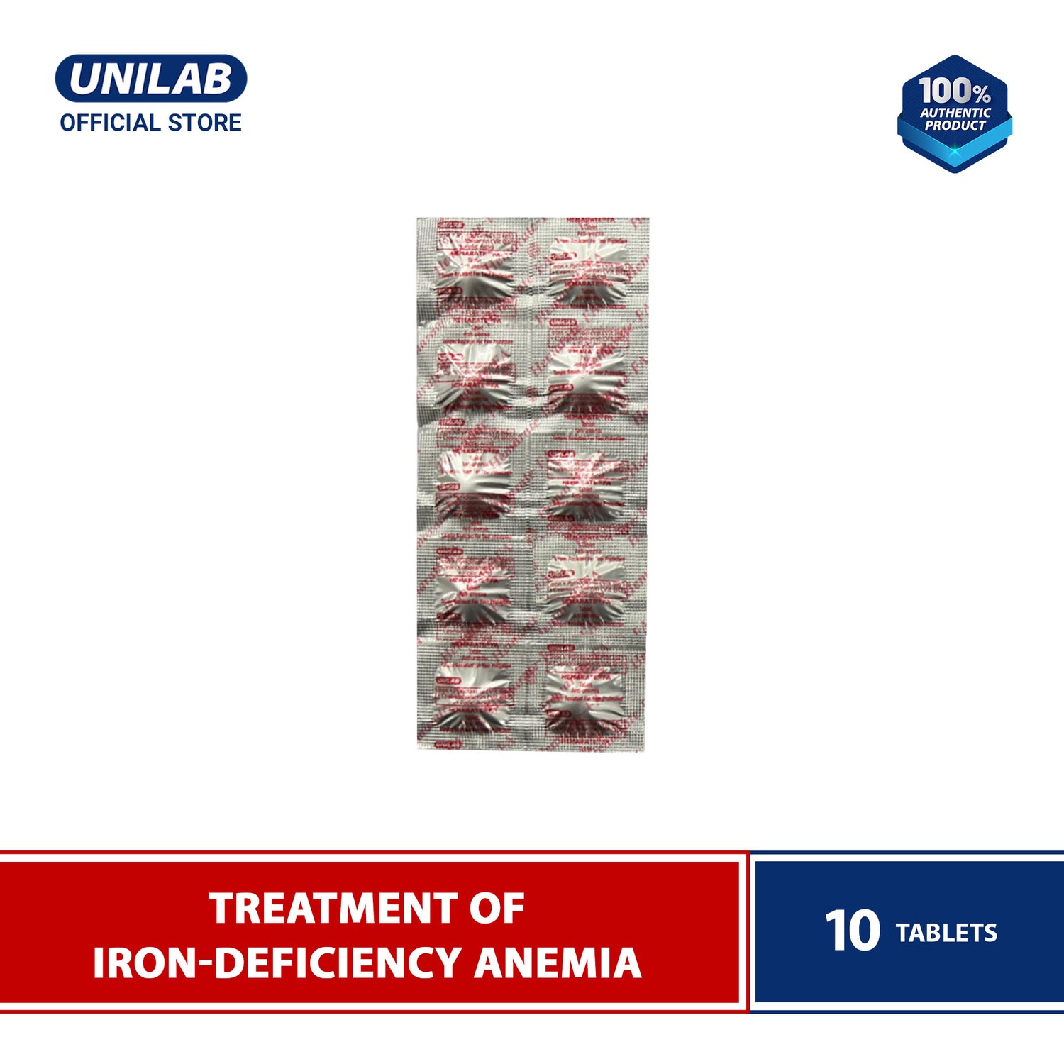 Hemarate FA 10 Tablets (Iron+Vitamin + Folic Acid that helps prevent Iron Deficiency