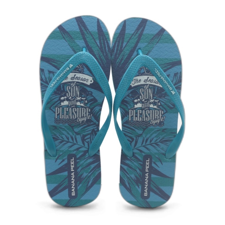 Banana Peel Flip Flops for Men: Season of the Sun - Tropical Blue ...