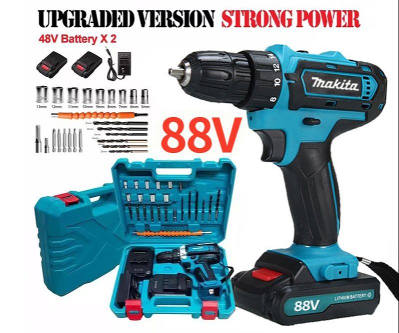 Cordless Hand Drill 2 Battery Heavy Duty Set Power Tools 48V electtic ...