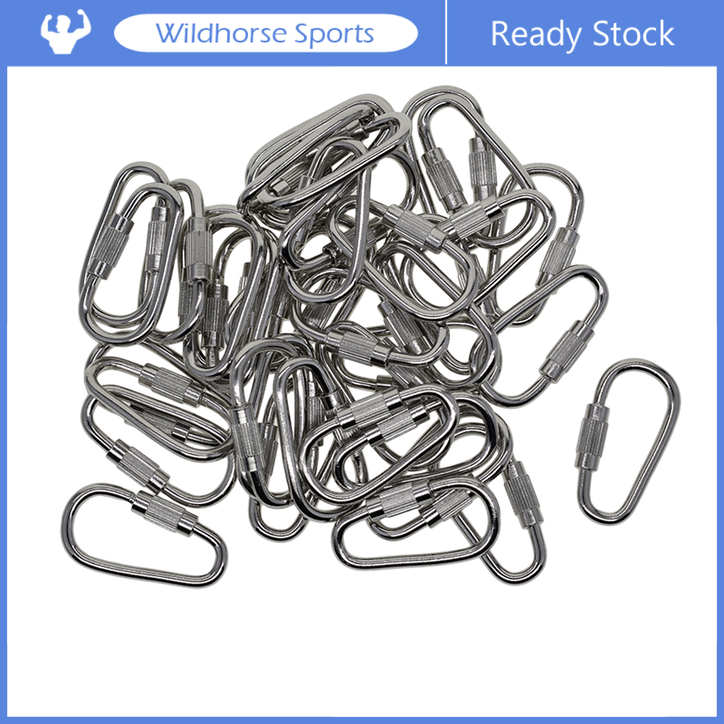 LazaraSuper 50X small steel quick open screw lock key Chain Hook