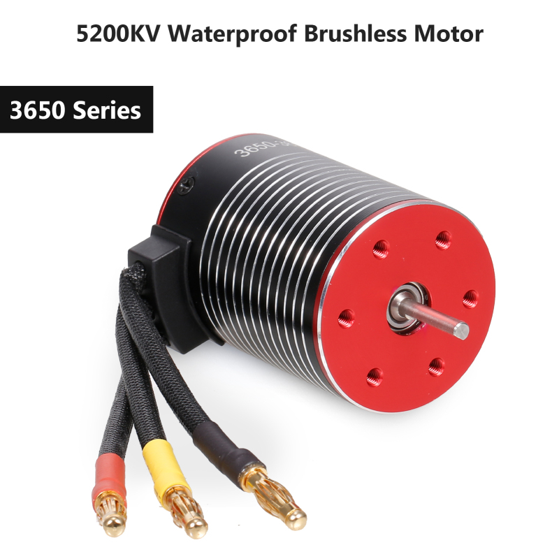 3650 Brushless Motor 5200KV for 1/8 1/10 RC Racing Car On-road Car Compatible with Traxxas Hsp Redcat Rc4wd Tamiya Axial Scx10 D90 Hpi
