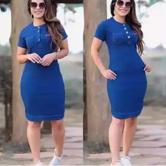 denim dress lazada