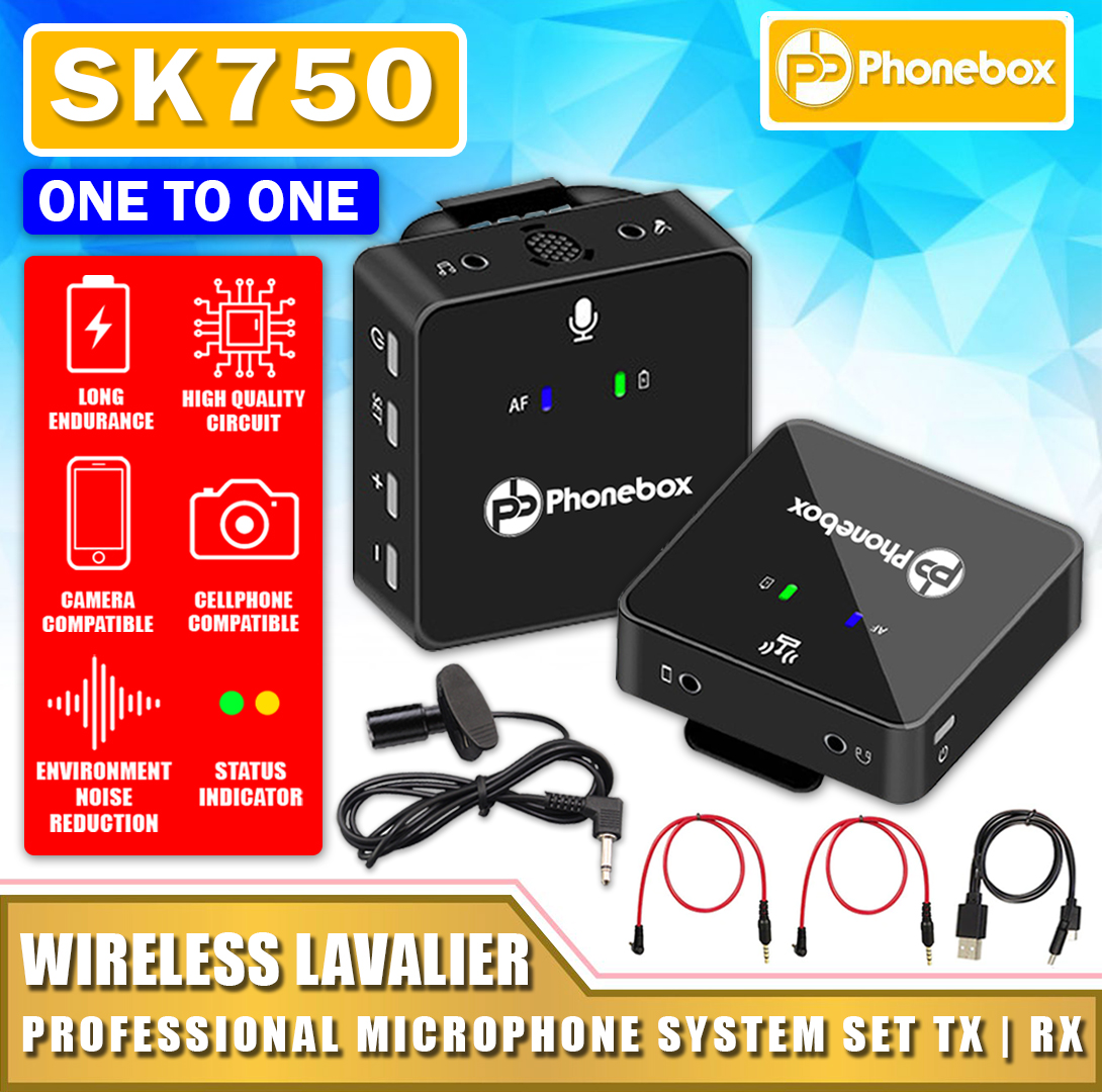 PHONEBOX SK750 Wireless Microphone Lavalier Microphone Monitor Function