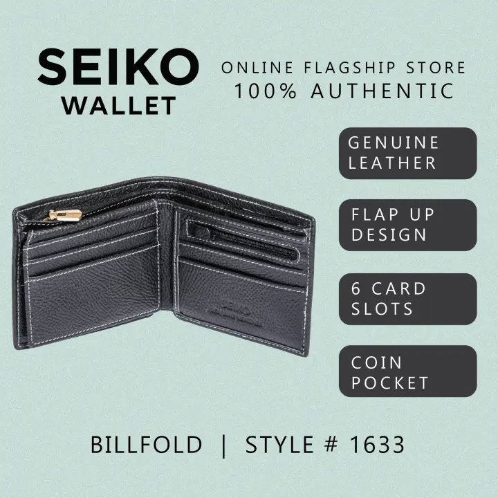Seiko leather wallet price Clearance