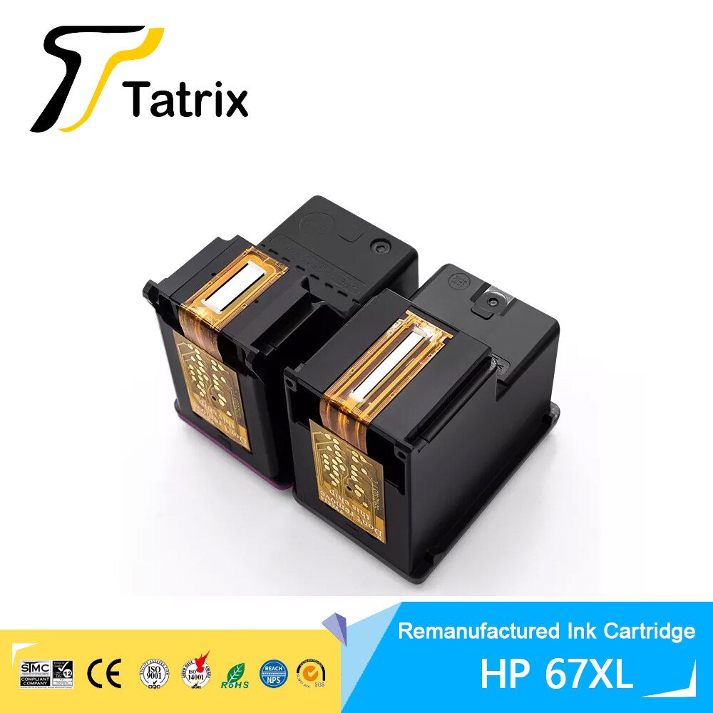 Tatrix สำหรับ Hp 67 67xl Premium Remanufactured Color Inkjet Ink Cartridge สำหรับ Hp Envy Pro 8842