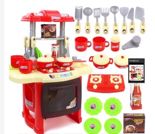 kitchen play set with light and sound