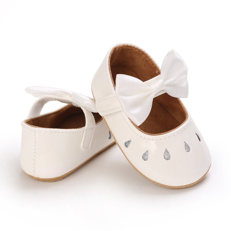 0-18 Months Old White Baptismal Shoes For Newborns With Soft Soles