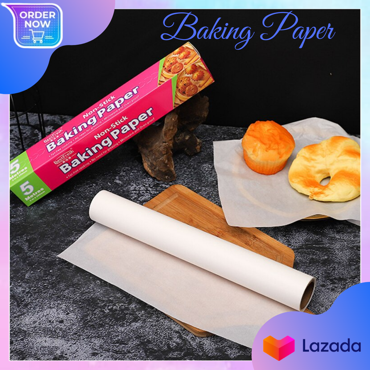 30 cm wide size parchment paper roll paper oil-absorbing heat-resistant  non-stick packaging cake