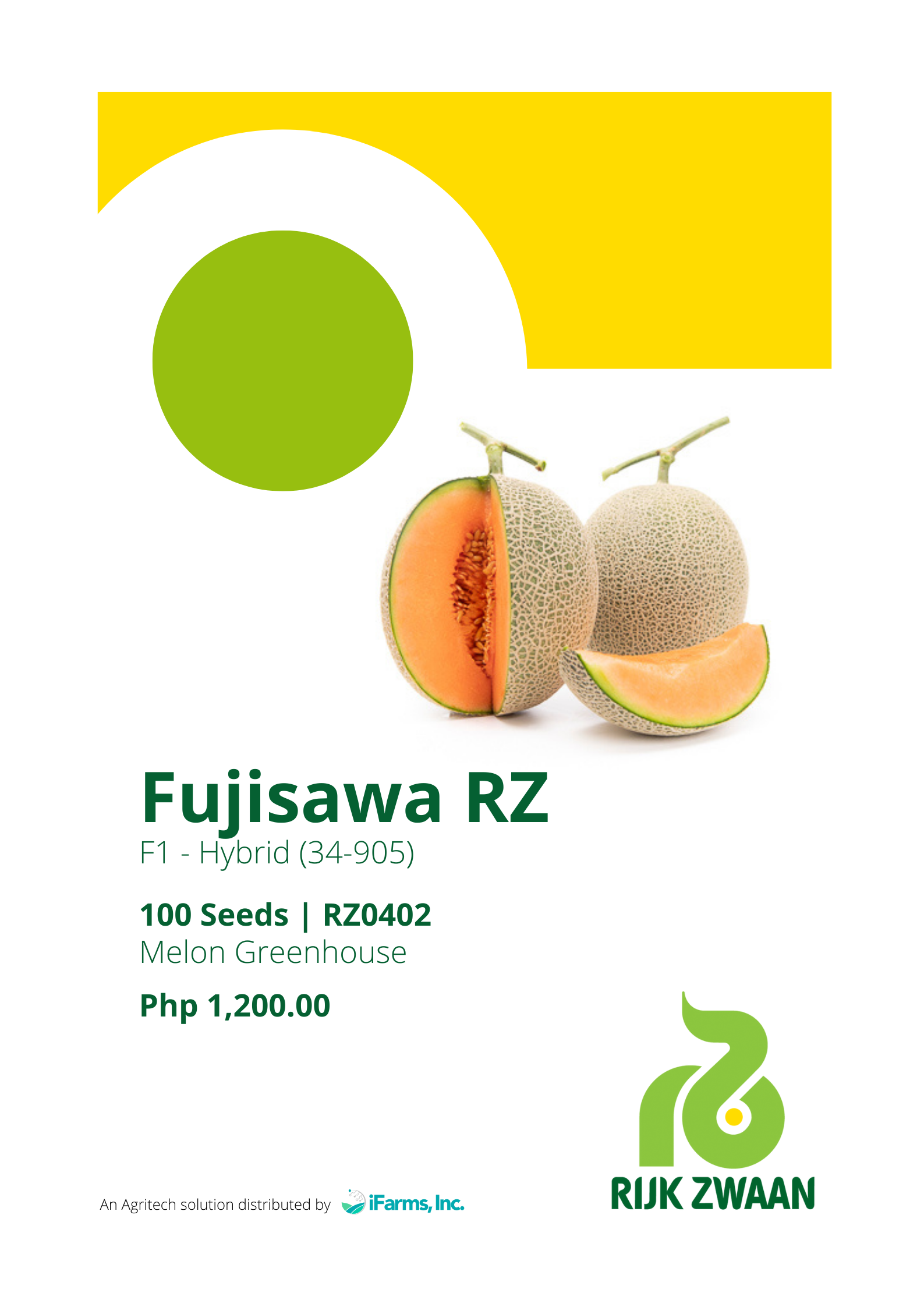 Rijk Zwaan Fujisawa (Melon GH) 100seeds/pack Lazada PH