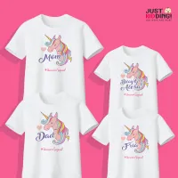 family birthday shirts unicorn