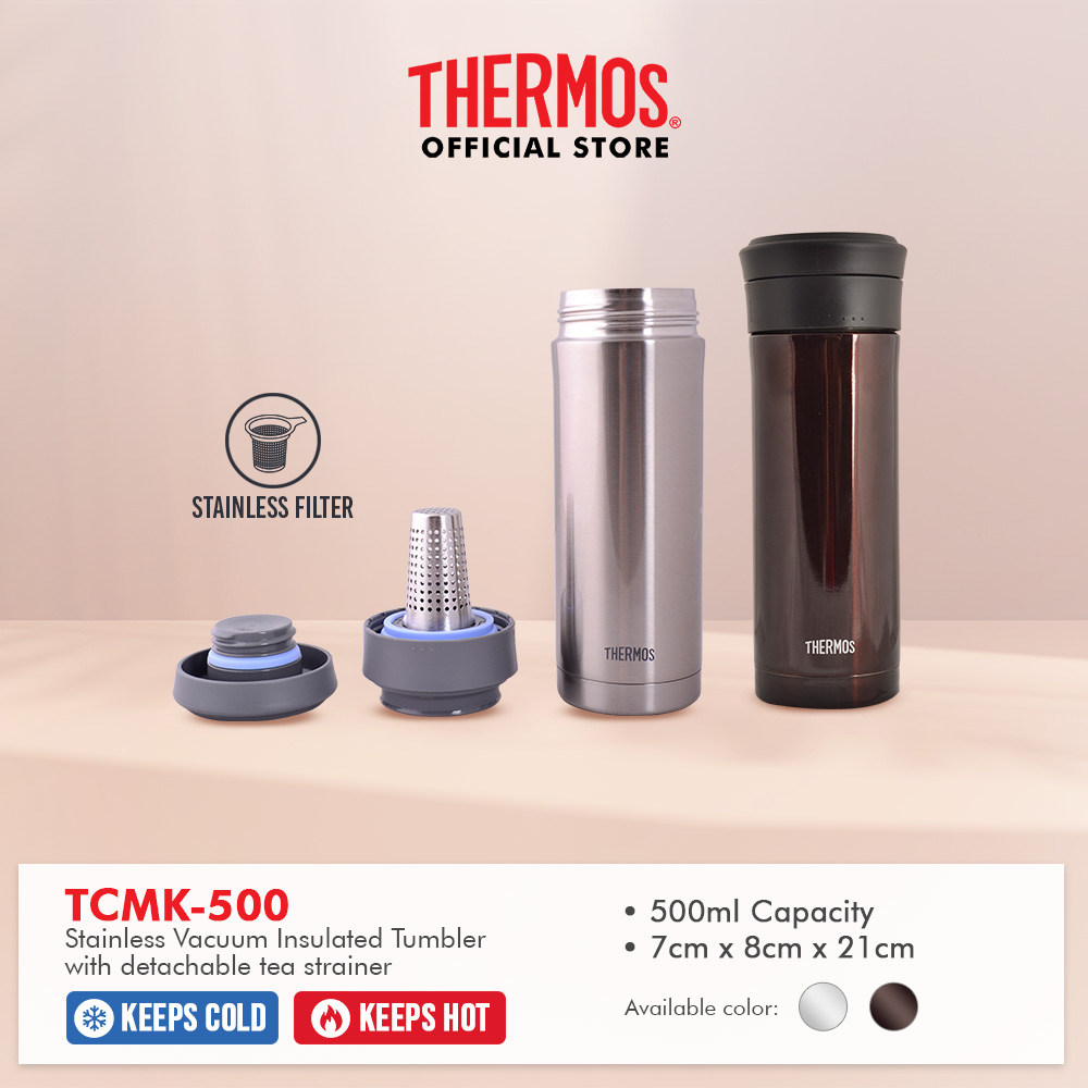 Thermos® Water Bottle TCMK-500 Stainless Vacuum Insulated Tumbler with  detachable tea strainer 500ml