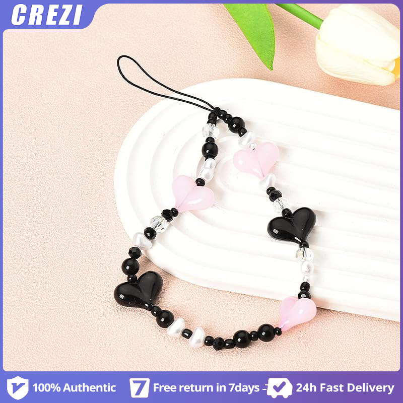 DAVBNM 3 Pcs Phone Charm, Christmas Beaded Phone Strap Anti-Lost Bracelet For Women Keychains Pendant Wallets Cameras Decoration - View #13