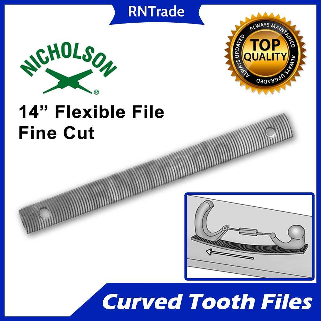 Nicholson File SUPERIOR MILLED TOOTH FILE Flexible File Curved Tooth