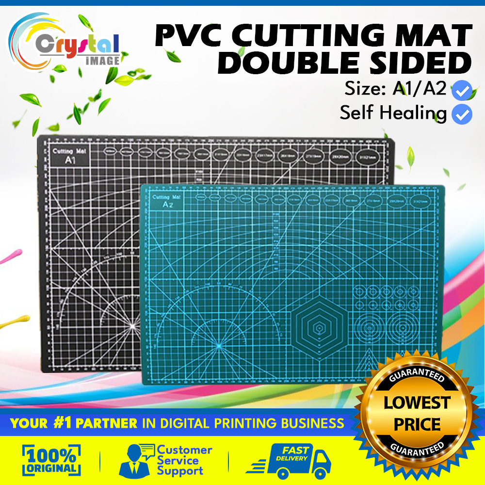PVC Cutting Mat (A2 / A1 Size) Double-sided Self Healing Cutting Board