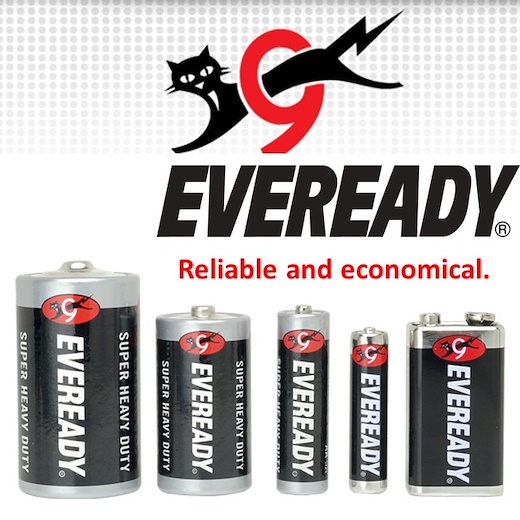 Eveready Battery AAA / AA / C / D / 9V Super Heavy Duty Battery Shrink
