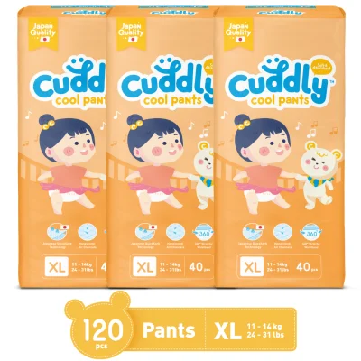 Cuddly Japanese Cool Pants Diaper XL 120s (40x3 Packs)