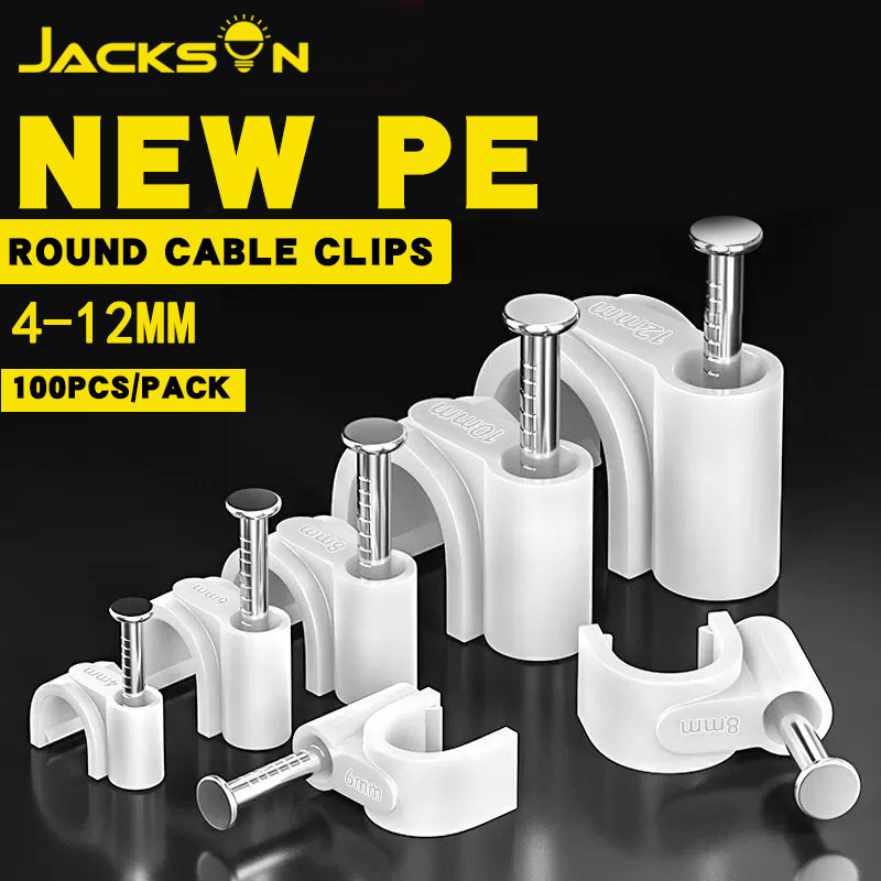 100pcs PE Cable Clips Cable Clamp Cable Clips Cable TV