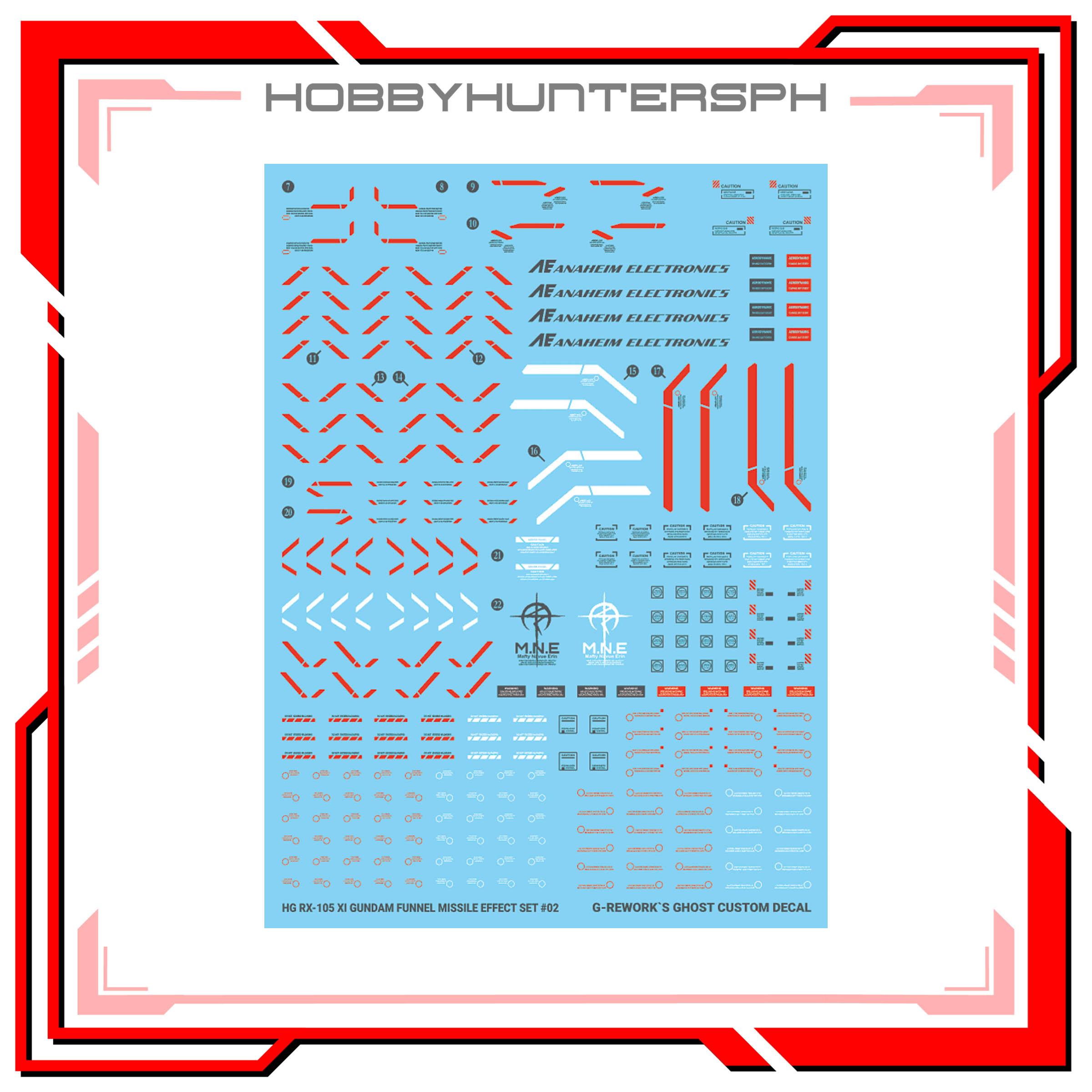 G-Rework HG RX-105 Xi Ξ Gundam Waterslide Decals | Lazada PH