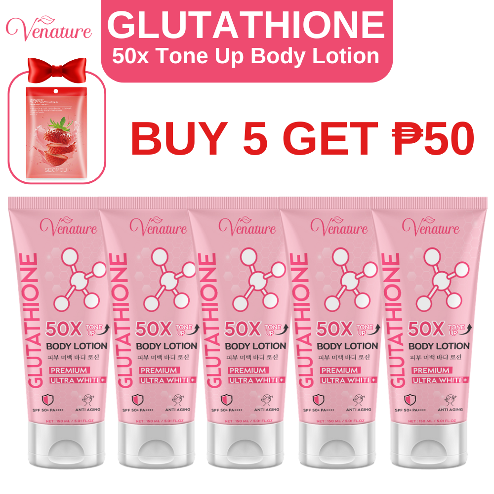 Glutathione 50x Tone Up Body Lotion Venature Sun Defense SPF 50++  Rejuvenate Whiten Moisturize Skin Care 4 In 1 | Lazada PH