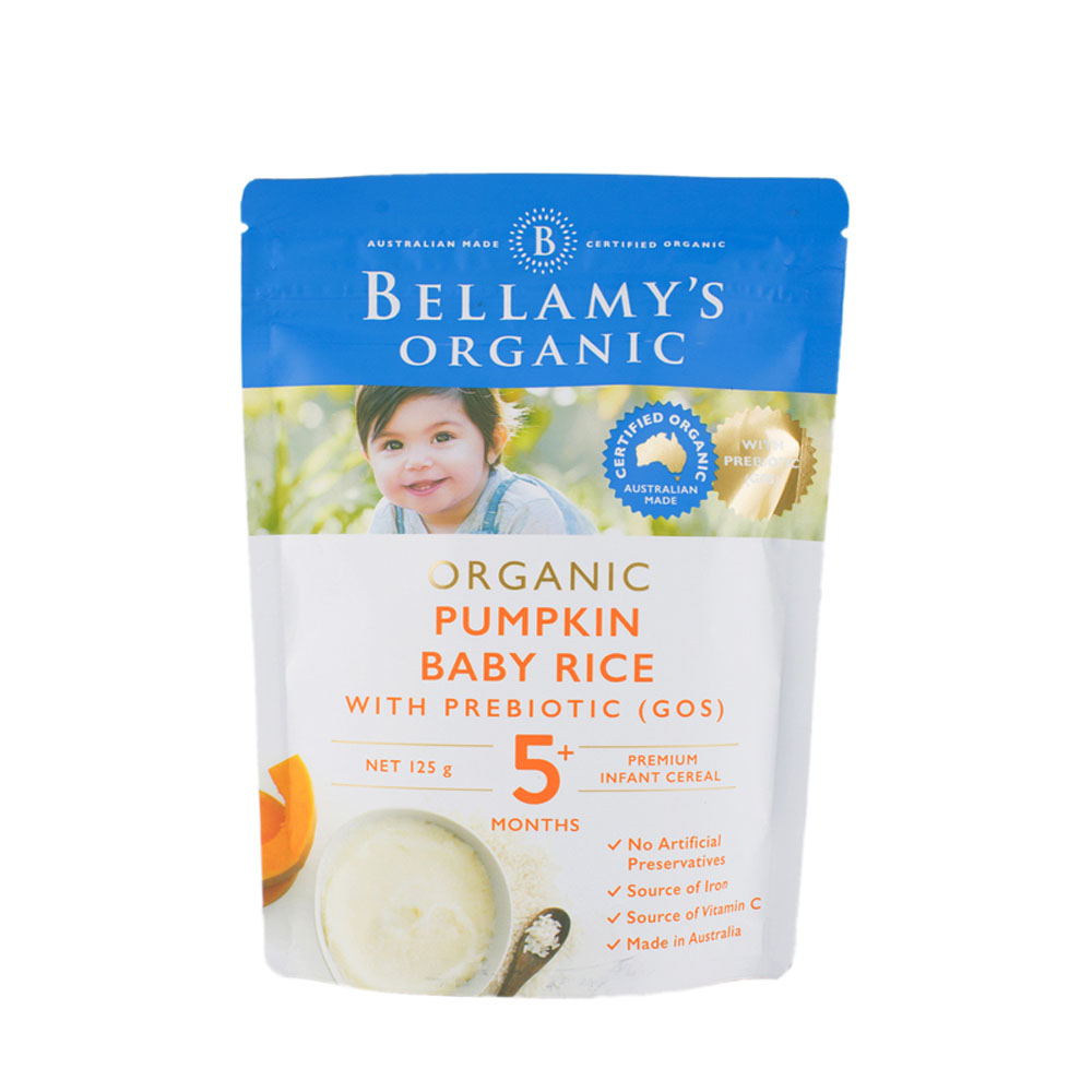 bellamy's organic baby rice with prebiotic