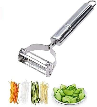 Yiyang Vegetable Peeler, Julienne Peeler, Stainless Steel Multifunctional  peeler, Double-Sided Blade Vegetable Julienne Cutter and Fruit Slicer