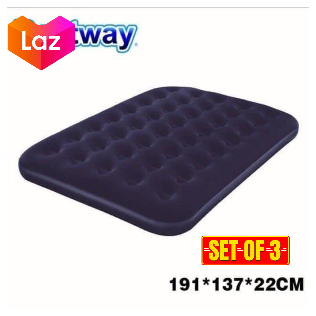 Set of 3 Best way 1.91m x 1.37m x 22cm Double Inflatable Air Bed with