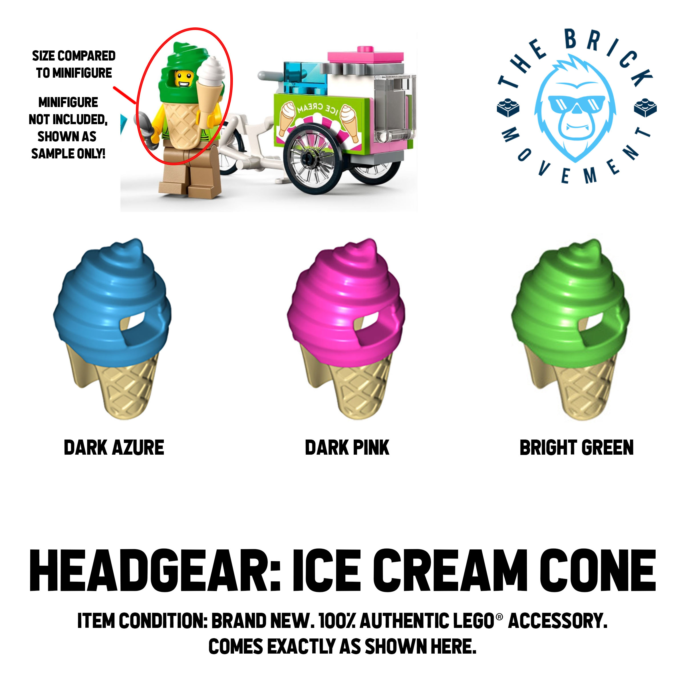 Lego® Accessories - Minifigure Headgear - Ice Cream Cone | Lazada Ph