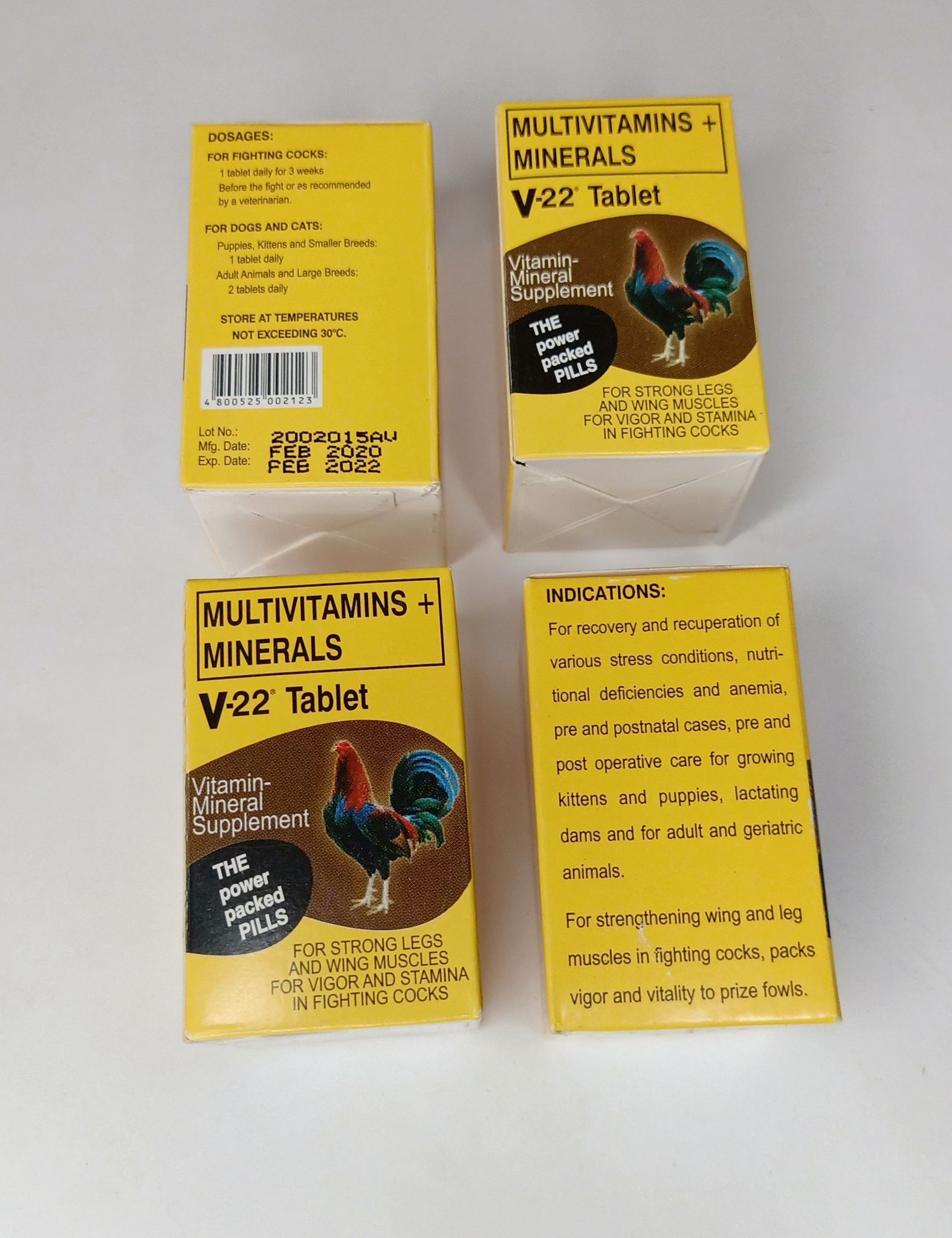 [AGRIVET] V22 TABLET vitamins for GAMEFOWL 30 tablets/ V 22 TABLET 30